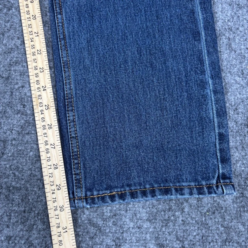 Levis 505 Regular Fit Straight Leg Jeans Dark Wash Blue Denim Mens 33x30 NWT
